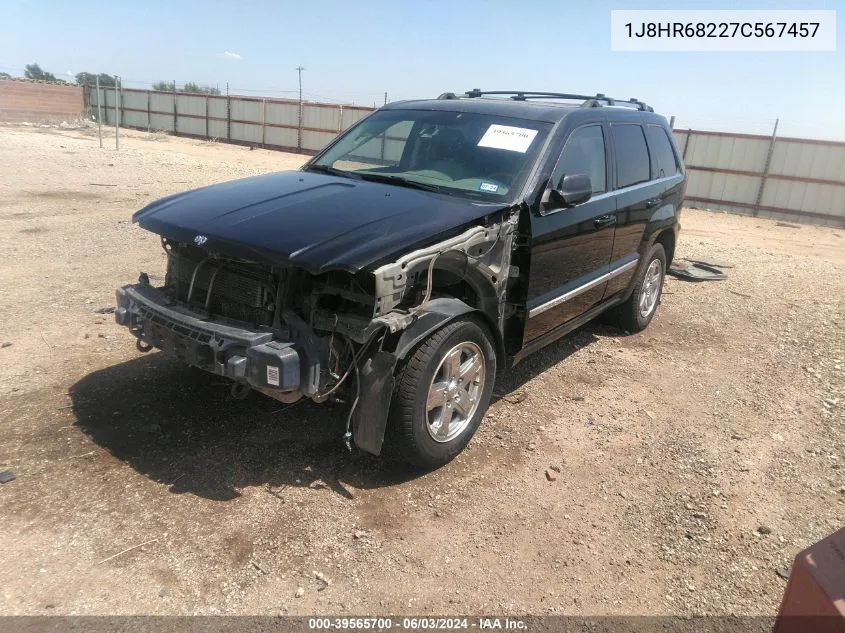 2007 Jeep Grand Cherokee Overland VIN: 1J8HR68227C567457 Lot: 39565700