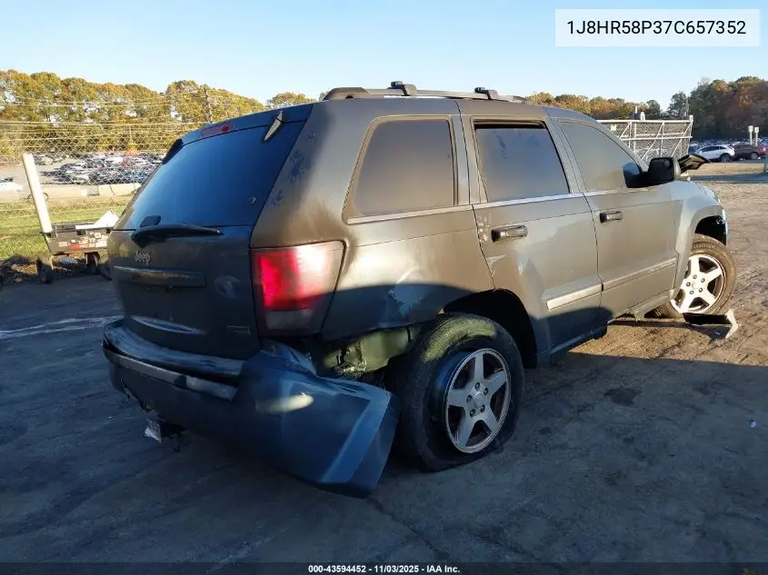1J8HR58P37C657352 2007 Jeep Grand Cherokee Limited