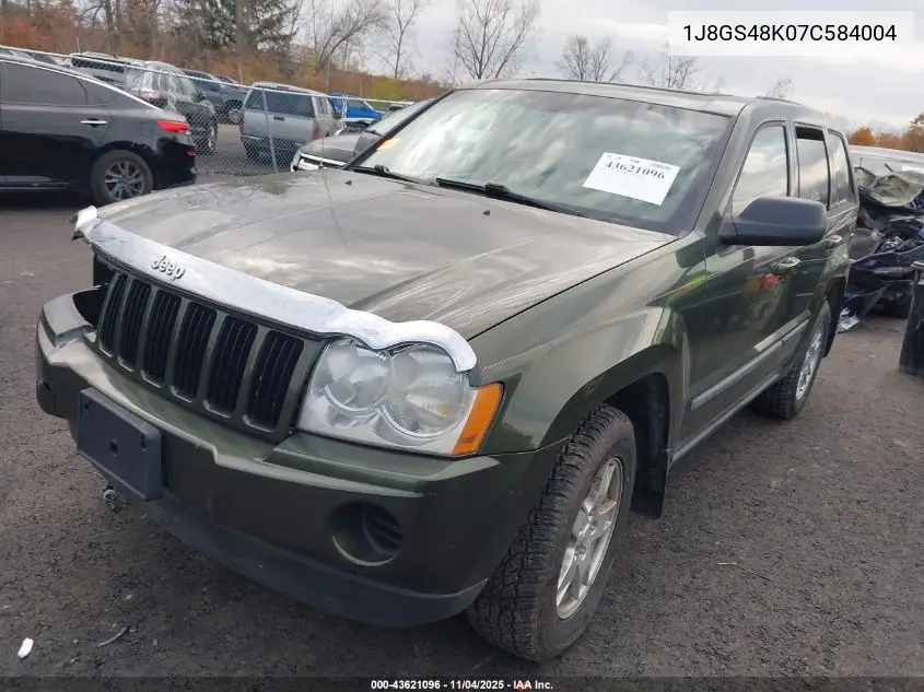 1J8GS48K07C584004 2007 Jeep Grand Cherokee Laredo