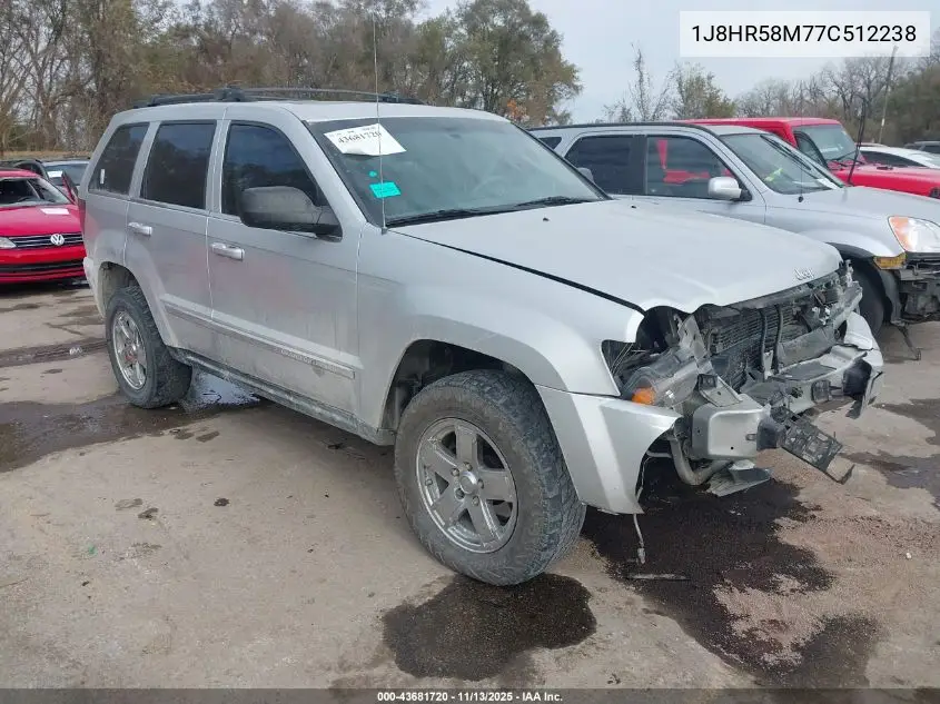 1J8HR58M77C512238 2007 Jeep Grand Cherokee Limited