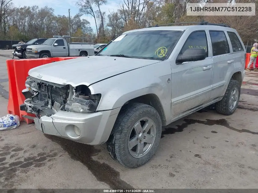 1J8HR58M77C512238 2007 Jeep Grand Cherokee Limited
