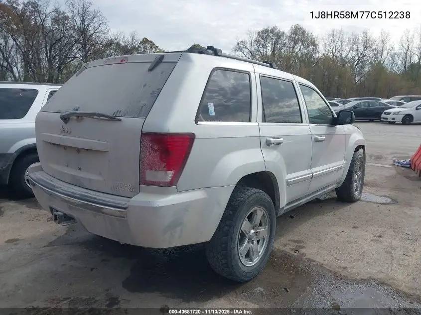 1J8HR58M77C512238 2007 Jeep Grand Cherokee Limited