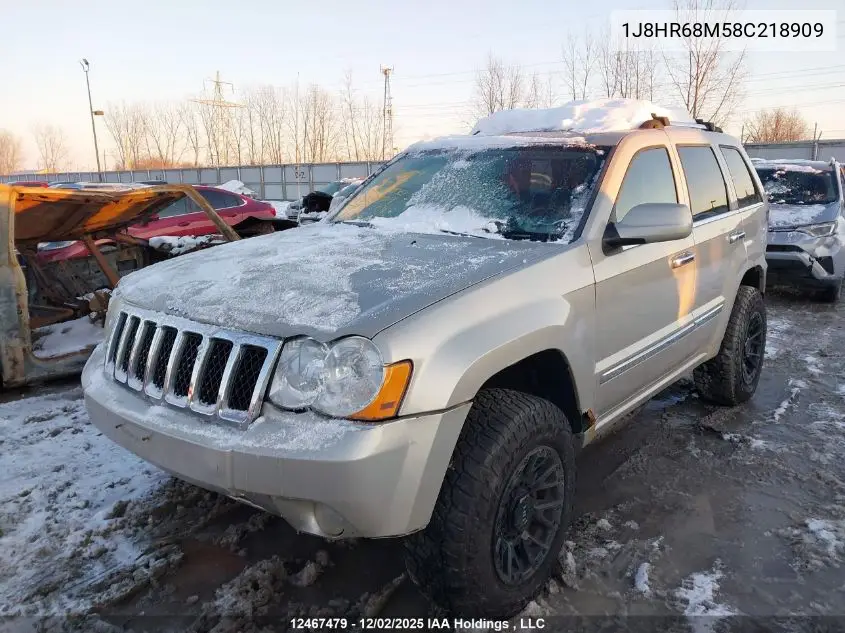1J8HR68M58C218909 2008 Jeep Grand Cherokee