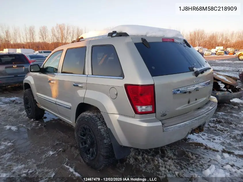 1J8HR68M58C218909 2008 Jeep Grand Cherokee