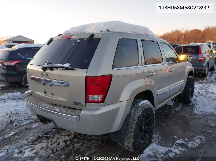 1J8HR68M58C218909 2008 Jeep Grand Cherokee