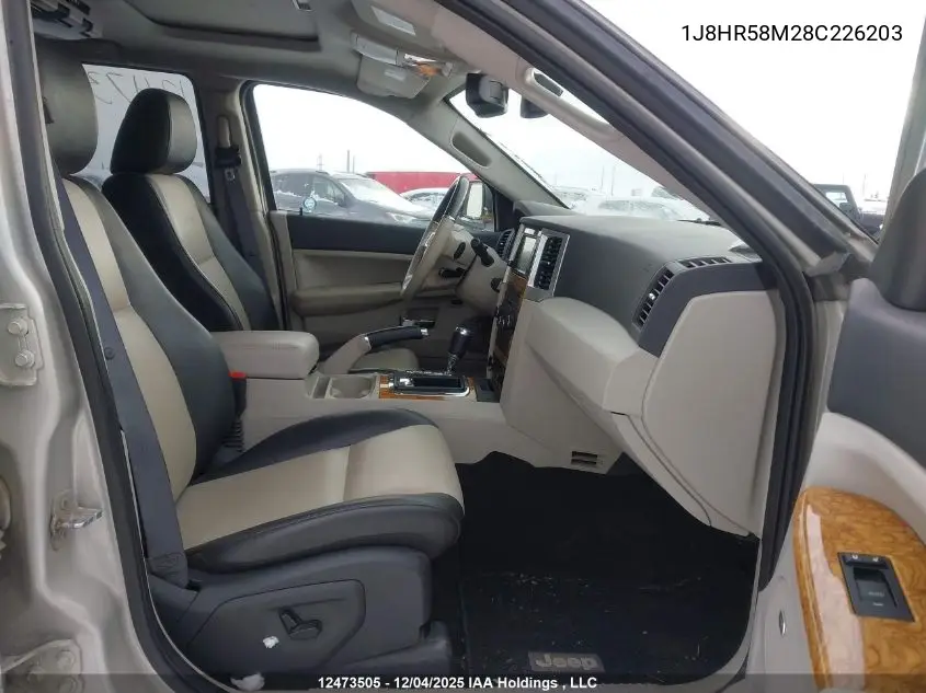 1J8HR58M28C226203 2008 Jeep Grand Cherokee Limited