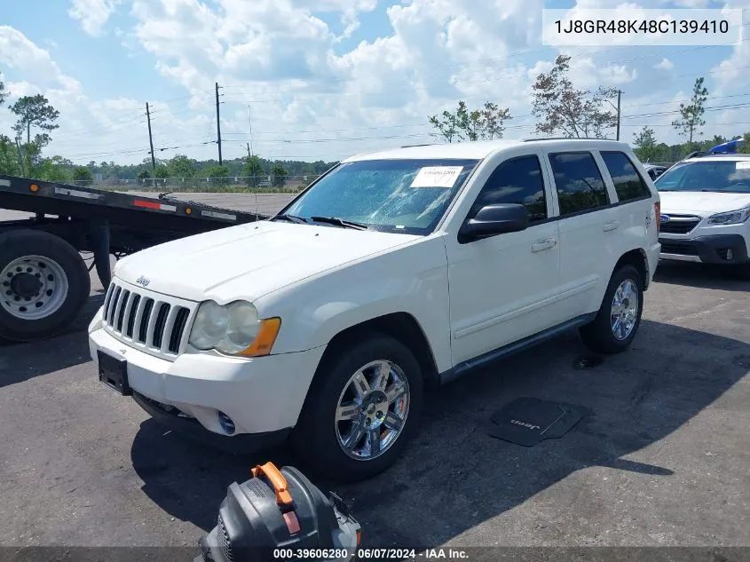 2008 Jeep Grand Cherokee Laredo VIN: 1J8GR48K48C139410 Lot: 39606280