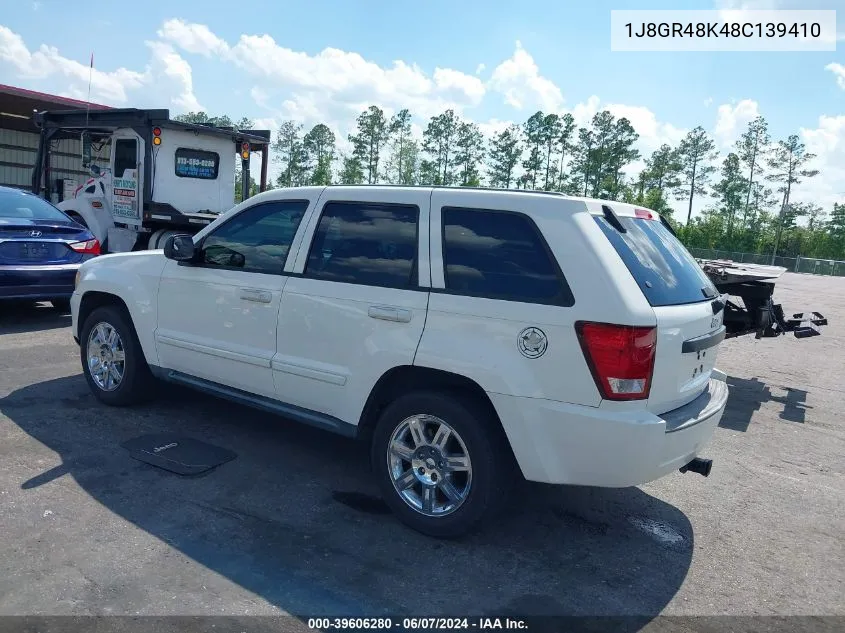 2008 Jeep Grand Cherokee Laredo VIN: 1J8GR48K48C139410 Lot: 39606280