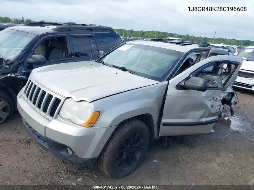 2008 Jeep Grand Cherokee Laredo VIN: 1J8GR48K28C196608 Lot: 40174207