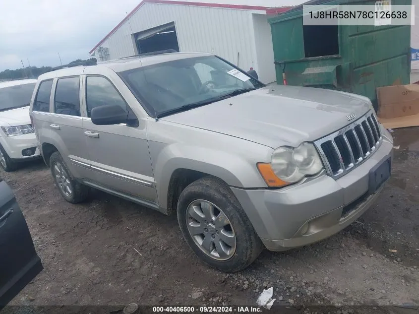 1J8HR58N78C126638 2008 Jeep Grand Cherokee Limited