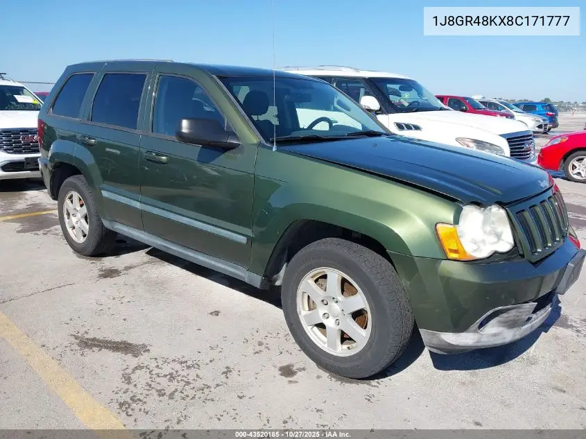 1J8GR48KX8C171777 2008 Jeep Grand Cherokee Laredo
