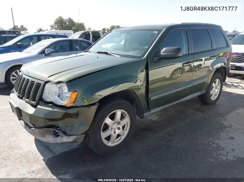 1J8GR48KX8C171777 2008 Jeep Grand Cherokee Laredo