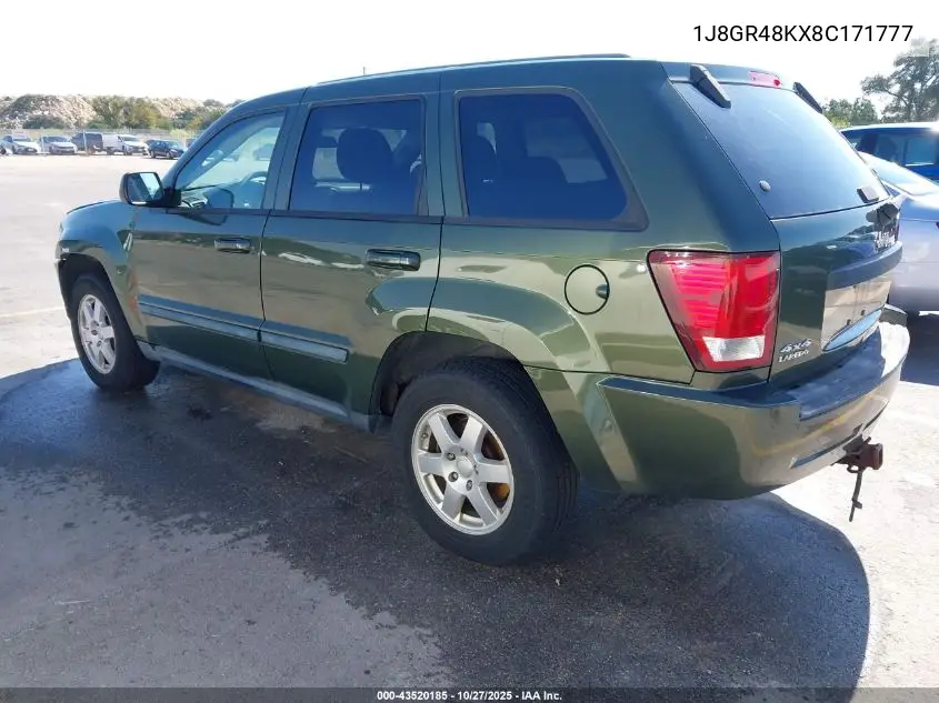 1J8GR48KX8C171777 2008 Jeep Grand Cherokee Laredo