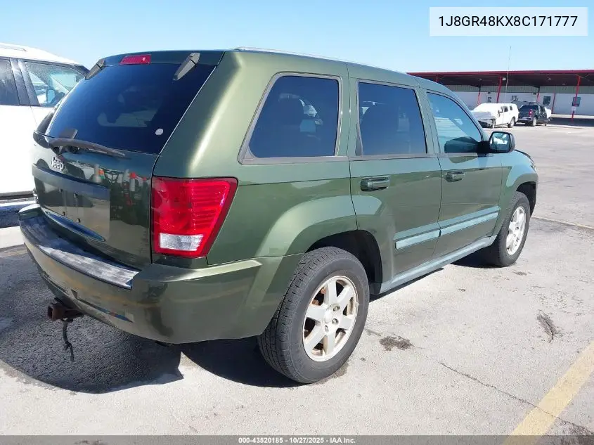 1J8GR48KX8C171777 2008 Jeep Grand Cherokee Laredo