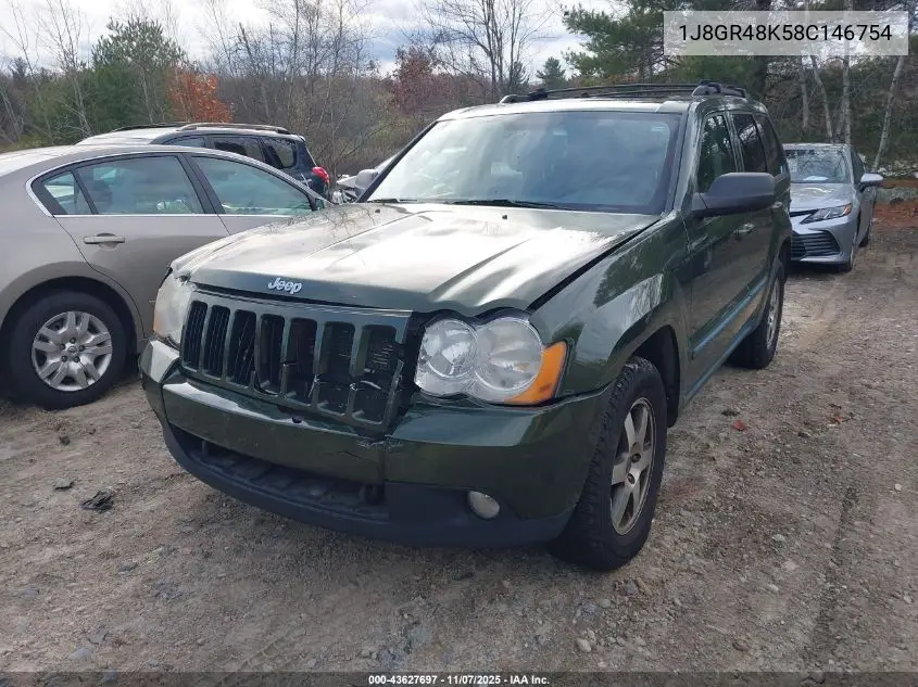 1J8GR48K58C146754 2008 Jeep Grand Cherokee Laredo