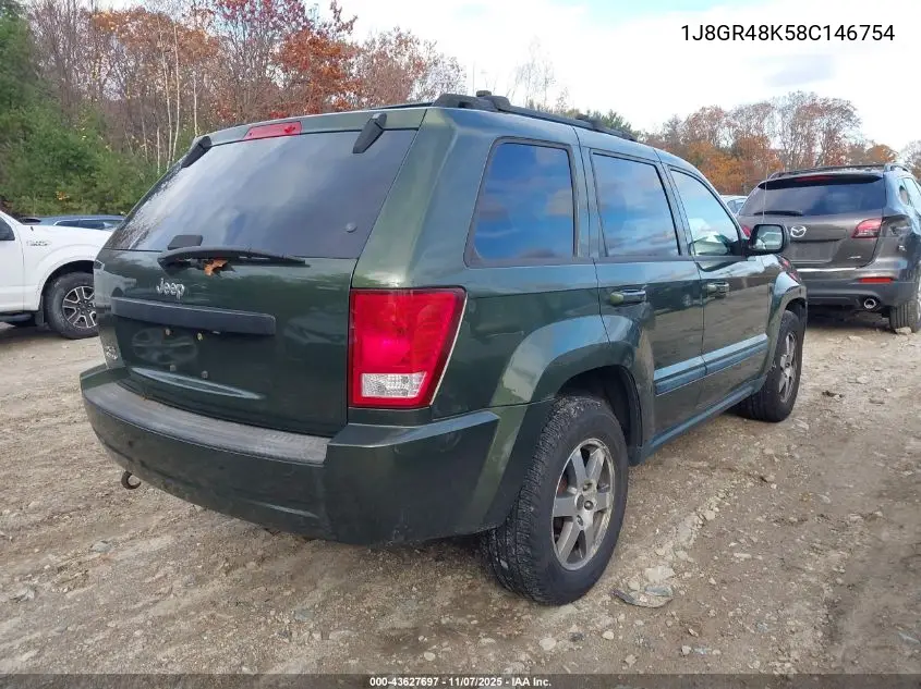 1J8GR48K58C146754 2008 Jeep Grand Cherokee Laredo