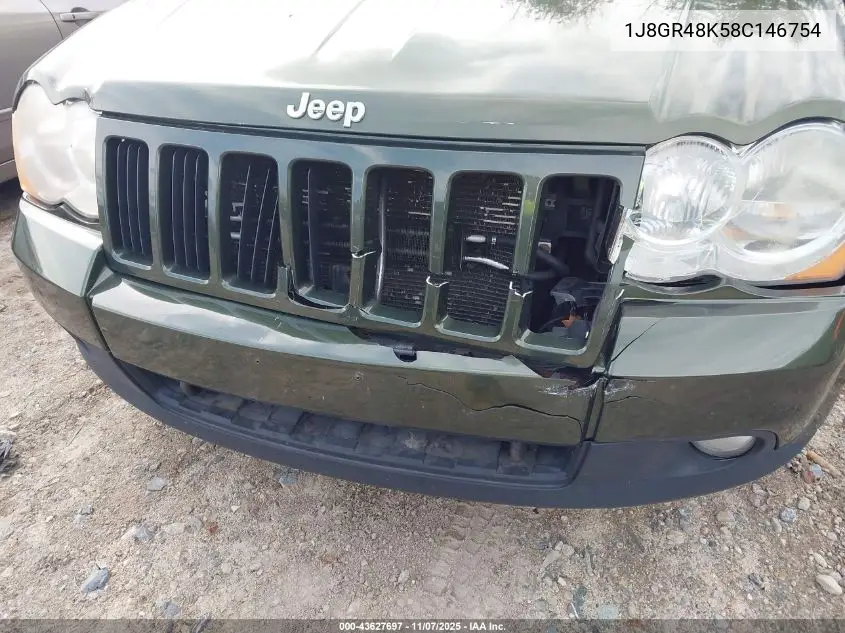 1J8GR48K58C146754 2008 Jeep Grand Cherokee Laredo