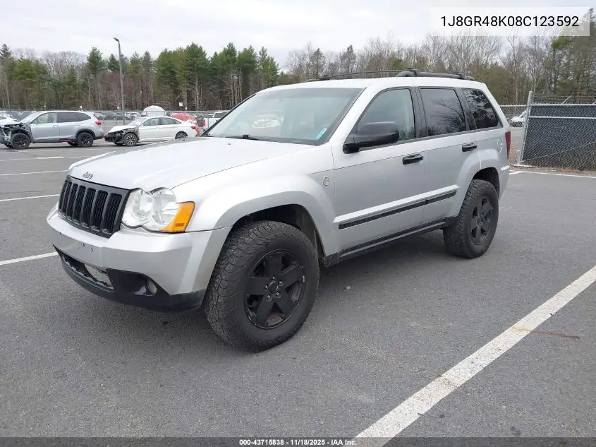 1J8GR48K08C123592 2008 Jeep Grand Cherokee Laredo
