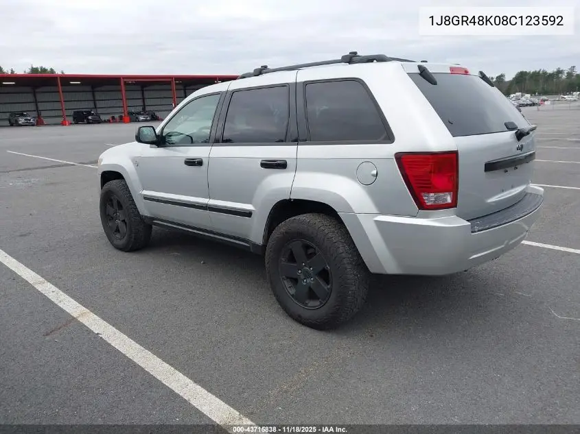1J8GR48K08C123592 2008 Jeep Grand Cherokee Laredo