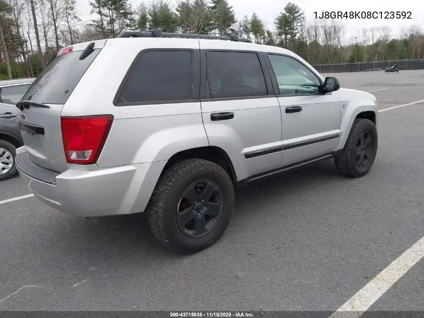 1J8GR48K08C123592 2008 Jeep Grand Cherokee Laredo