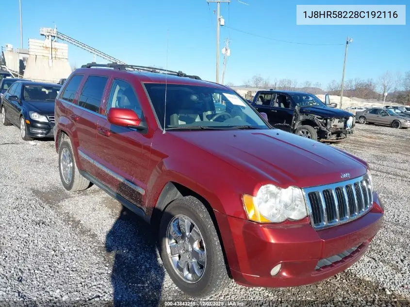 1J8HR58228C192116 2008 Jeep Grand Cherokee Limited