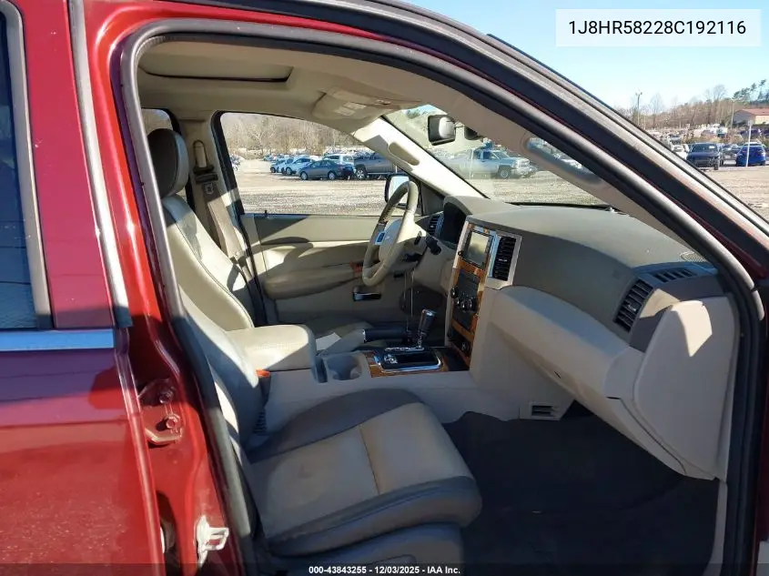 1J8HR58228C192116 2008 Jeep Grand Cherokee Limited