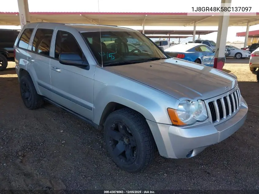 1J8GR48K58C137097 2008 Jeep Grand Cherokee Laredo