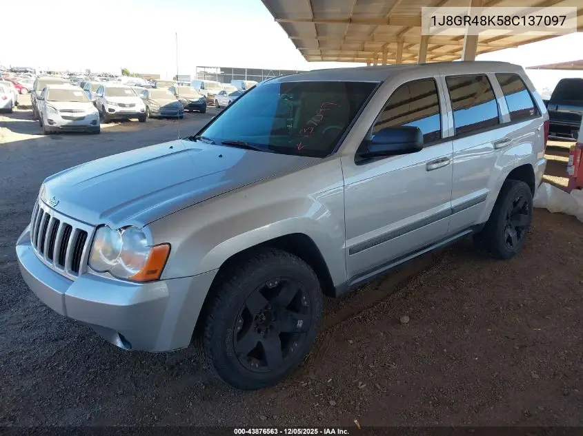 1J8GR48K58C137097 2008 Jeep Grand Cherokee Laredo
