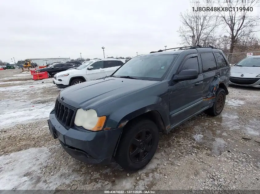 1J8GR48KX8C119940 2008 Jeep Grand Cherokee Laredo