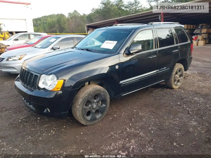 2008 Jeep Grand Cherokee Overland VIN: 1J8HR68238C181311 Lot: 44088522