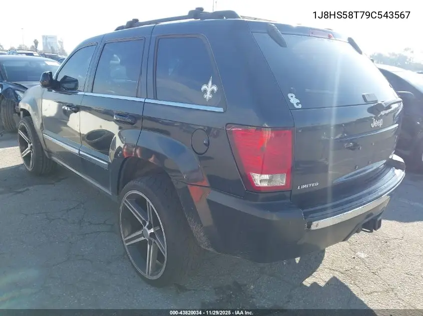 1J8HS58T79C543567 2009 Jeep Grand Cherokee Limited