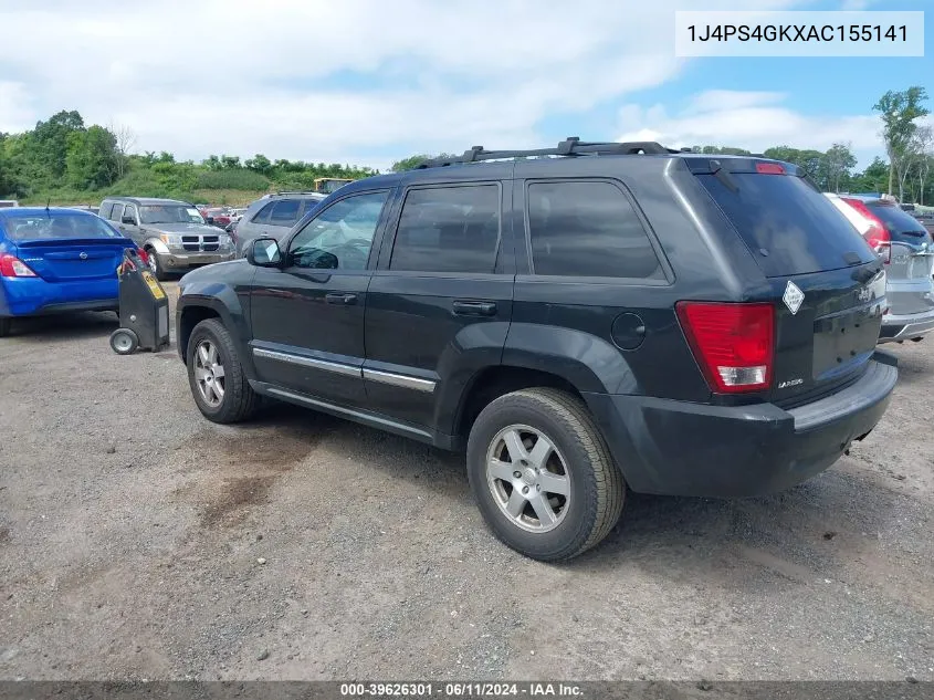 2010 Jeep Grand Cherokee Laredo VIN: 1J4PS4GKXAC155141 Lot: 39626301