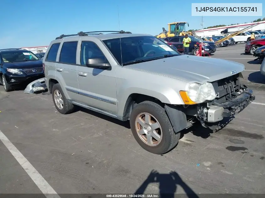 1J4PS4GK1AC155741 2010 Jeep Grand Cherokee Laredo