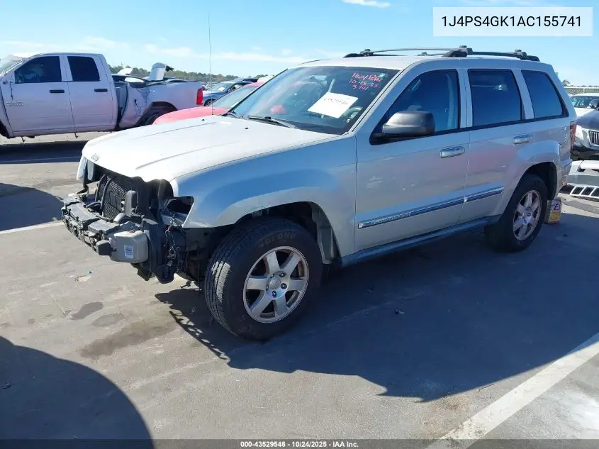 1J4PS4GK1AC155741 2010 Jeep Grand Cherokee Laredo