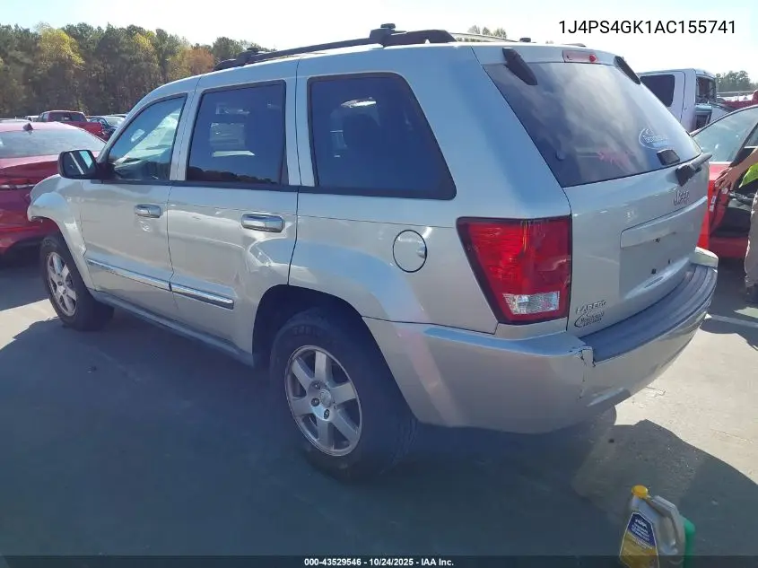 1J4PS4GK1AC155741 2010 Jeep Grand Cherokee Laredo