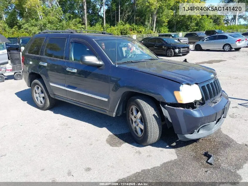 1J4PR4GK5AC141420 2010 Jeep Grand Cherokee Laredo