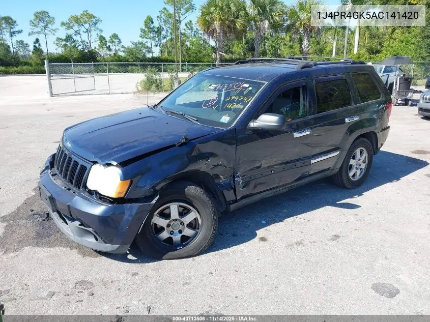 1J4PR4GK5AC141420 2010 Jeep Grand Cherokee Laredo