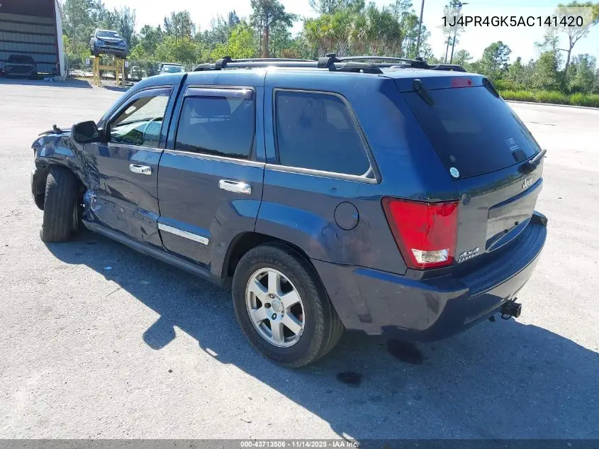 1J4PR4GK5AC141420 2010 Jeep Grand Cherokee Laredo