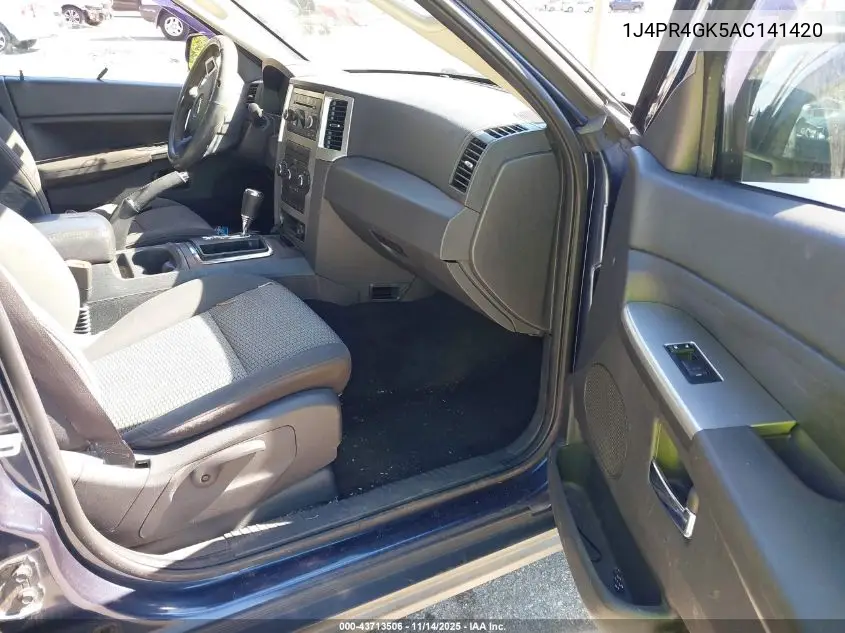 1J4PR4GK5AC141420 2010 Jeep Grand Cherokee Laredo