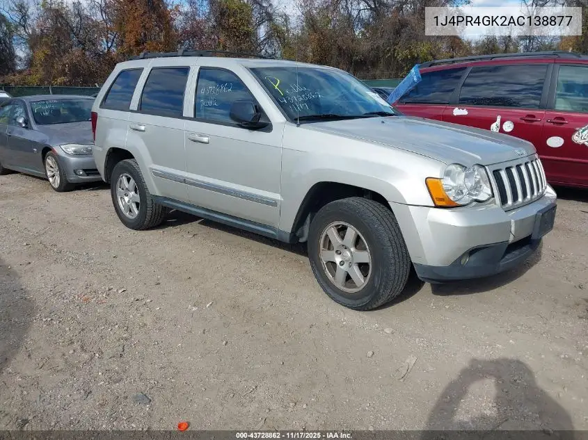 1J4PR4GK2AC138877 2010 Jeep Grand Cherokee Laredo