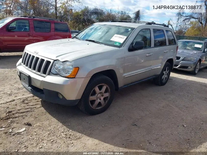 1J4PR4GK2AC138877 2010 Jeep Grand Cherokee Laredo