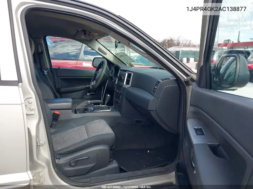 1J4PR4GK2AC138877 2010 Jeep Grand Cherokee Laredo