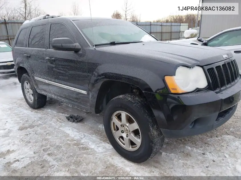 1J4PR4GK8AC136082 2010 Jeep Grand Cherokee Laredo