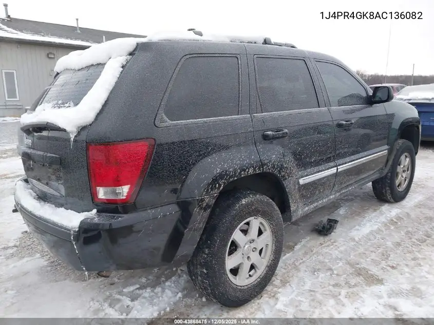 1J4PR4GK8AC136082 2010 Jeep Grand Cherokee Laredo