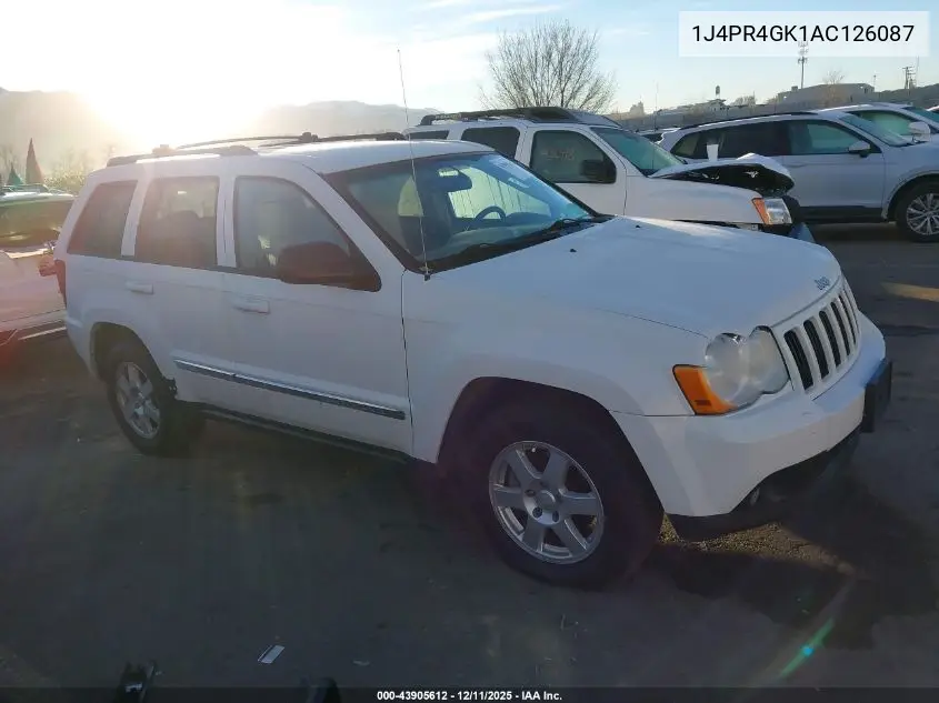 1J4PR4GK1AC126087 2010 Jeep Grand Cherokee Laredo