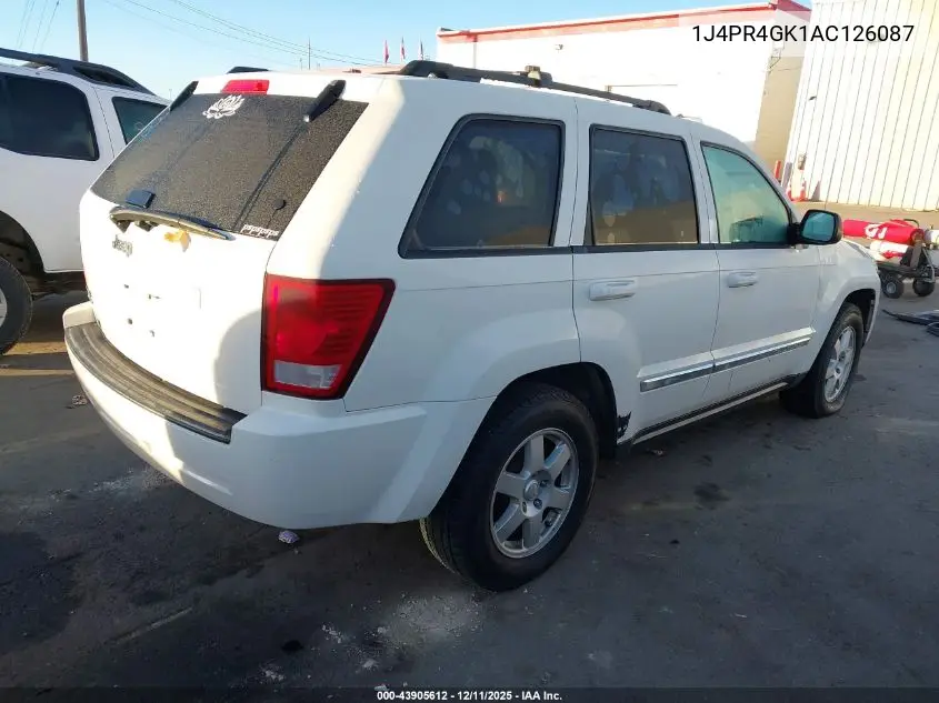 1J4PR4GK1AC126087 2010 Jeep Grand Cherokee Laredo