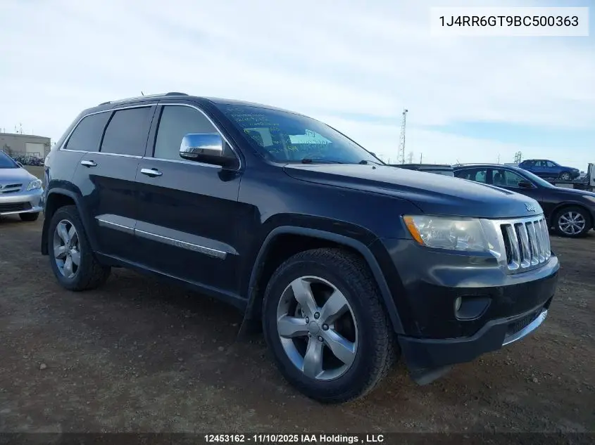 1J4RR6GT9BC500363 2011 Jeep Grand Cherokee Overland