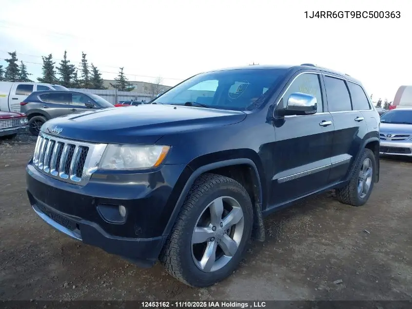1J4RR6GT9BC500363 2011 Jeep Grand Cherokee Overland