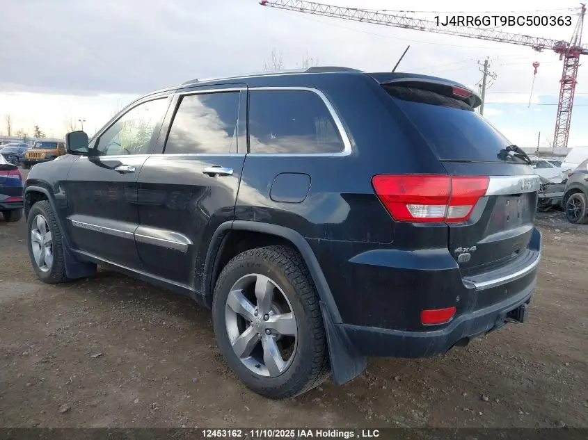 1J4RR6GT9BC500363 2011 Jeep Grand Cherokee Overland