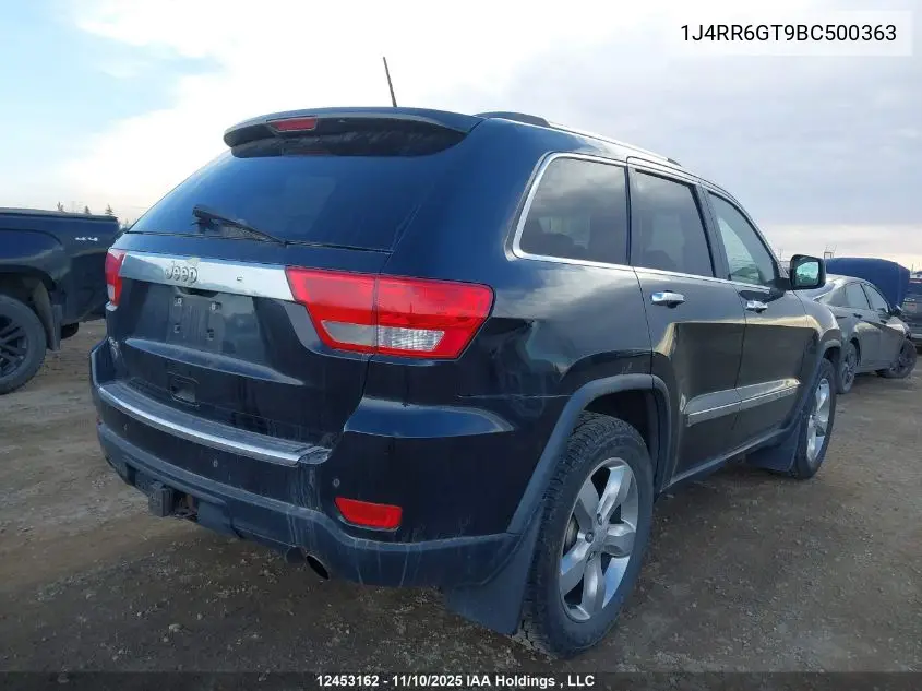 1J4RR6GT9BC500363 2011 Jeep Grand Cherokee Overland